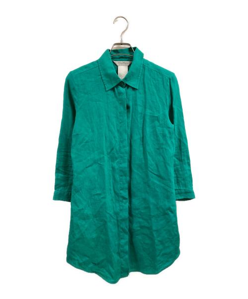 MaxMara（マックスマーラ）MaxMara (マックスマーラ) リネンシャツ グリーン サイズ:40の古着・服飾アイテム