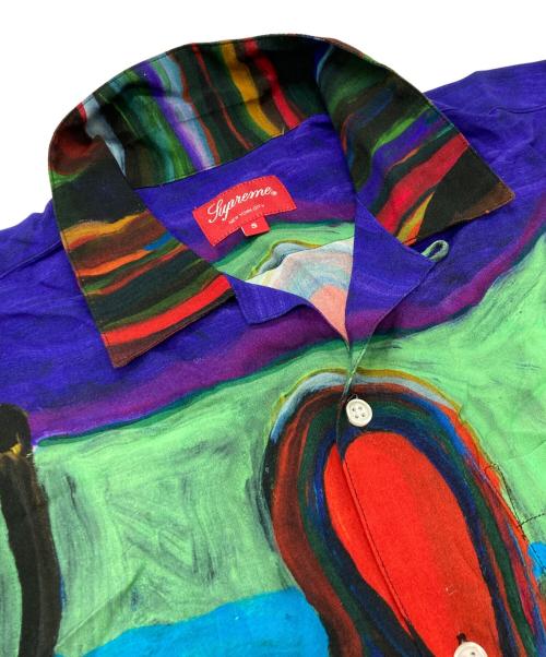 SUPREME（シュプリーム）SUPREME (シュプリーム) Reaper Rayon Shirts ブルー×レッド サイズ:Sの古着・服飾アイテム