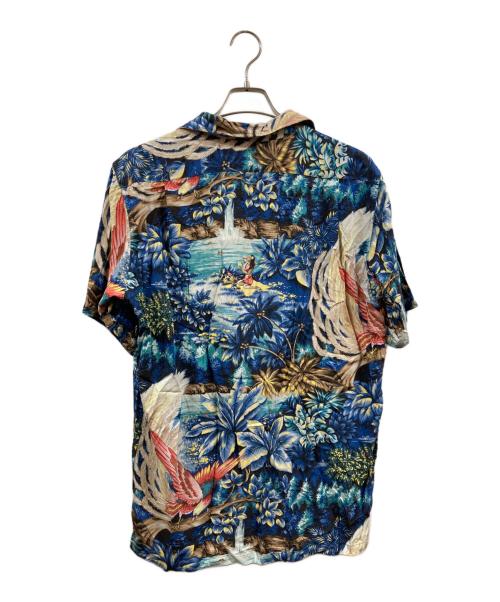 POLO RALPH LAUREN（ポロ・ラルフローレン）POLO RALPH LAUREN (ポロ・ラルフローレン) 不死鳥 レーヨン半袖アロハシャツ ブルー サイズ:Mの古着・服飾アイテム