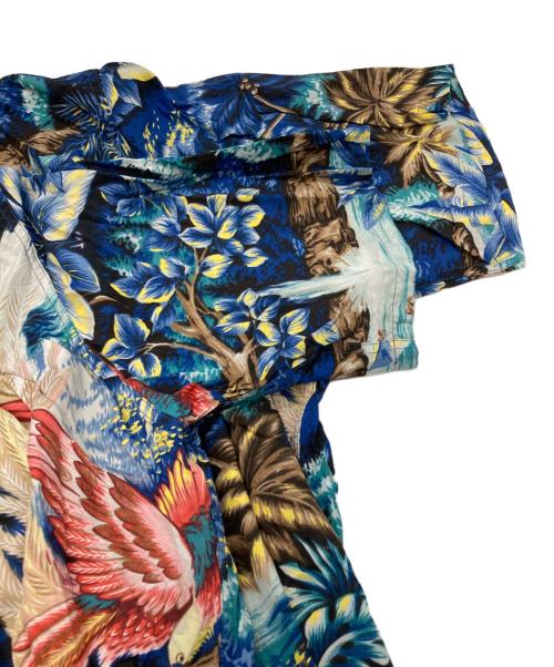 POLO RALPH LAUREN（ポロ・ラルフローレン）POLO RALPH LAUREN (ポロ・ラルフローレン) 不死鳥 レーヨン半袖アロハシャツ ブルー サイズ:Mの古着・服飾アイテム