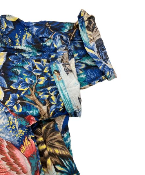 POLO RALPH LAUREN（ポロ・ラルフローレン）POLO RALPH LAUREN (ポロ・ラルフローレン) 不死鳥 レーヨン半袖アロハシャツ ブルー サイズ:Mの古着・服飾アイテム