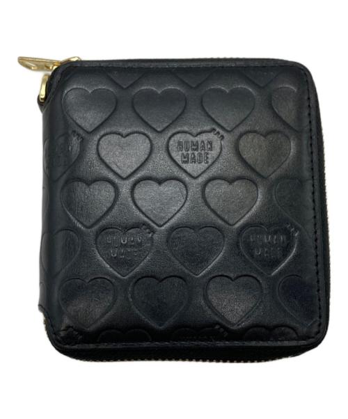 HUMAN MADE（ヒューマンメイド）HUMAN MADE (ヒューマンメイド) Leather Zip Wallet ブラックの古着・服飾アイテム