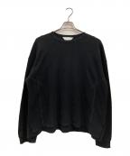 ANCELLMアンセルム）の古着「WAFFLE CREW NECK LS」｜ブラック