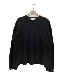 ANCELLM（アンセルム）の古着「WAFFLE CREW NECK LS」｜ブラック