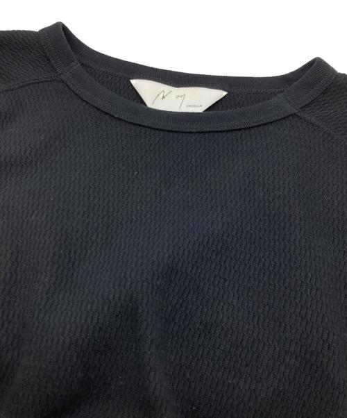 ANCELLM（アンセルム）ANCELLM (アンセルム) WAFFLE CREW NECK LS ブラック サイズ:1の古着・服飾アイテム