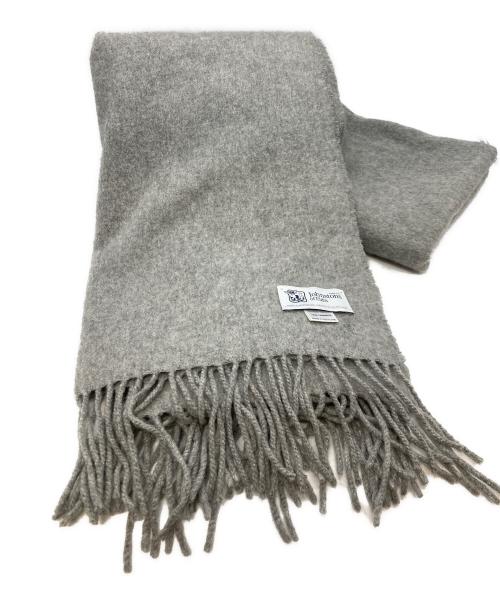 JOHNSTONS OF ELGIN（ジョンストンズオブエルガン）JOHNSTONS OF ELGIN (ジョンストンズオブエルガン) カシミヤストール グレーの古着・服飾アイテム