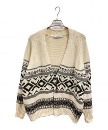 FRAMeWORK（フレームワーク）の古着「ジャガードカーディガン」｜ホワイト