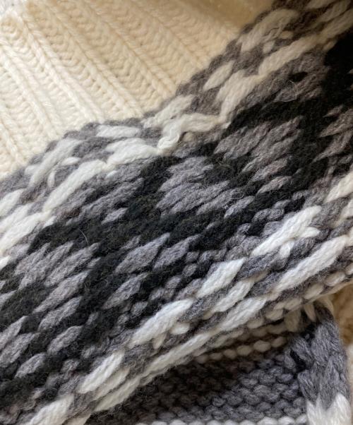 FRAMeWORK（フレームワーク）FRAMeWORK (フレームワーク) ジャガードカーディガン ホワイト サイズ:Freeの古着・服飾アイテム