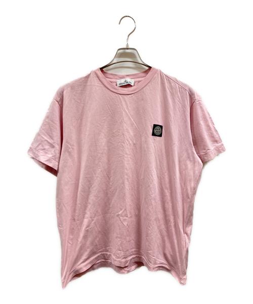 STONE ISLAND（ストーンアイランド）STONE ISLAND (ストーンアイランド) ロゴパッチTシャツ ピンク サイズ:XLの古着・服飾アイテム