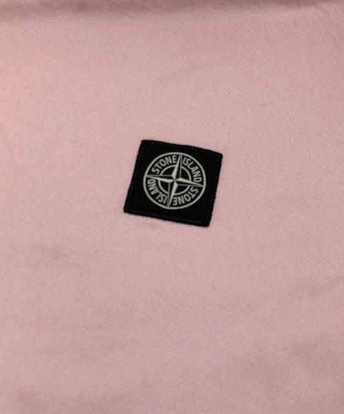 STONE ISLAND（ストーンアイランド）STONE ISLAND (ストーンアイランド) ロゴパッチTシャツ ピンク サイズ:XLの古着・服飾アイテム