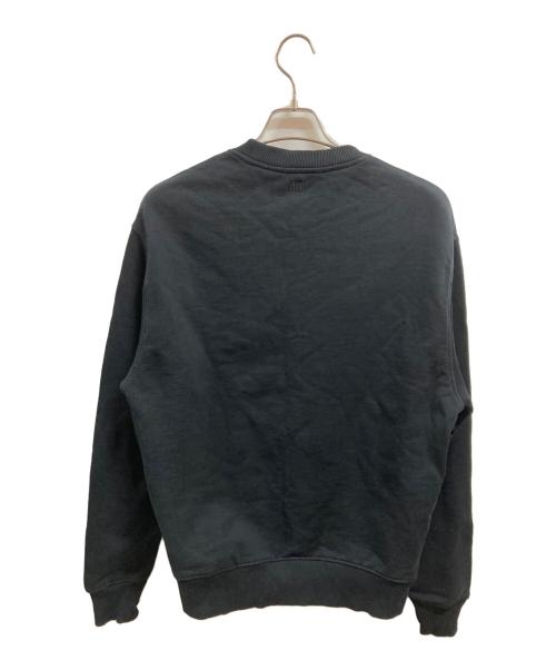 ami（アミ）ami (アミ) ハート刺繍クルーネックスウェット ブラック サイズ:Ｍの古着・服飾アイテム