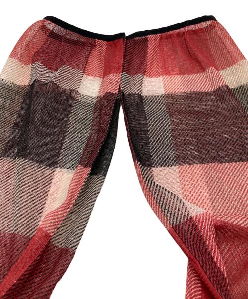 BLUE LABEL CRESTBRIDGE（ブルーレーベルクレストブリッジ）BLUE LABEL CRESTBRIDGE (ブルーレーベルクレストブリッジ) ノースリーブブラウス ピンク×ブラック サイズ:Ｍの古着・服飾アイテム