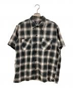 SUGAR CANEシュガーケーン）の古着「TWILL OMBRE CHECK S/S SHIRTS」｜ホワイト×ブラック