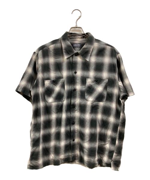 SUGAR CANE（シュガーケーン）SUGAR CANE (シュガーケーン) TWILL OMBRE CHECK S/S SHIRTS ホワイト×ブラック サイズ:Lの古着・服飾アイテム