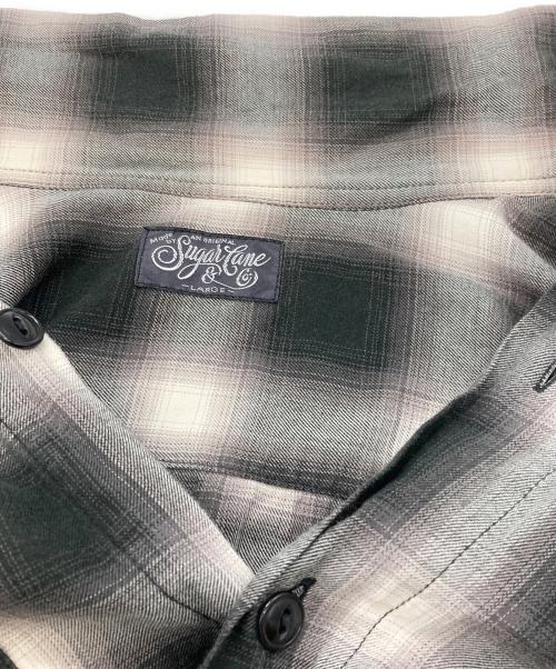 SUGAR CANE（シュガーケーン）SUGAR CANE (シュガーケーン) TWILL OMBRE CHECK S/S SHIRTS ホワイト×ブラック サイズ:Lの古着・服飾アイテム