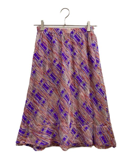 tricot COMME des GARCONS（トリココムデギャルソン）tricot COMME des GARCONS (トリココムデギャルソン) 総柄スカート パープル サイズ:Ｍの古着・服飾アイテム