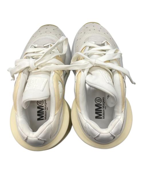 MM6 Maison Margiela（エムエムシックスメゾンマルジェラ）MM6 Maison Margiela (エムエムシックスメゾンマルジェラ) 厚底スニーカー ホワイト×ベージュ サイズ:37の古着・服飾アイテム