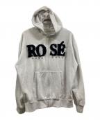 Rose Museロゼミューズ）の古着「Fur logo zip hoodie」｜グレー