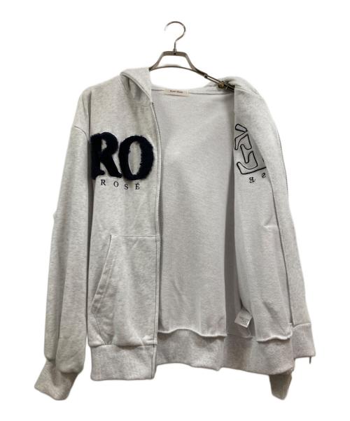 Rose Muse（ロゼミューズ）Rose Muse (ロゼミューズ) Fur logo zip hoodie グレー サイズ:FREEの古着・服飾アイテム