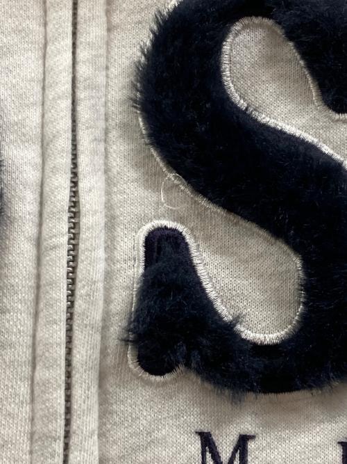 Rose Muse（ロゼミューズ）Rose Muse (ロゼミューズ) Fur logo zip hoodie グレー サイズ:FREEの古着・服飾アイテム