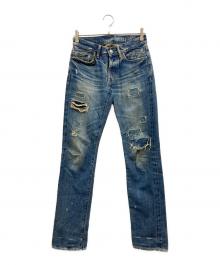 Hysteric Glamour（ヒステリックグラマー）の古着「SP加工スタッズ小窓デニムパンツ」｜インディゴ