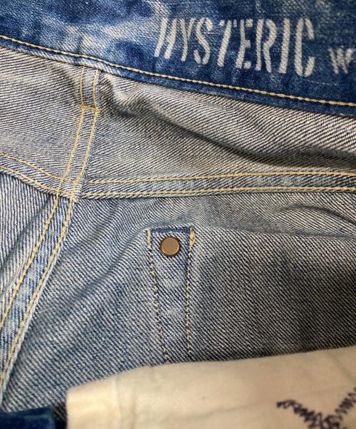 Hysteric Glamour（ヒステリックグラマー）Hysteric Glamour (ヒステリックグラマー) SP加工スタッズ小窓デニムパンツ インディゴ サイズ:28の古着・服飾アイテム