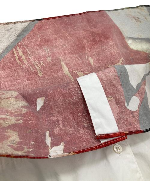 COMME des GARCONS（コムデギャルソン）COMME des GARCONS (コムデギャルソン) 綿タイプライター×綿ブロードプリント L/S SHIRT ホワイト サイズ:Sの古着・服飾アイテム