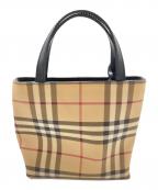 BURBERRY LONDONバーバリーロンドン）の古着「ノヴァチェックPVCハンドバッグ」｜ベージュ