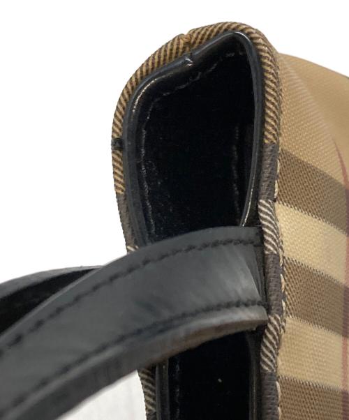 BURBERRY LONDON（バーバリーロンドン）BURBERRY LONDON (バーバリーロンドン) ノヴァチェックPVCハンドバッグ ベージュの古着・服飾アイテム