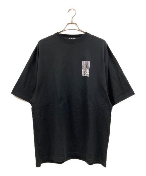 BALENCIAGA（バレンシアガ）BALENCIAGA (バレンシアガ) 21AW バーコードロゴ 半袖Tシャツ ブラック サイズ:XSの古着・服飾アイテム