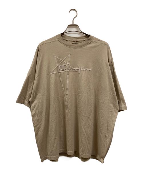RICK OWENS（リックオウエンス）RICK OWENS (リックオウエンス) Champion (チャンピオン) TOMMY TEE/トミーティーシャツ ベージュ サイズ:Mの古着・服飾アイテム
