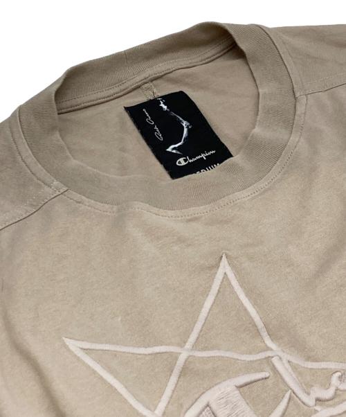 RICK OWENS（リックオウエンス）RICK OWENS (リックオウエンス) Champion (チャンピオン) TOMMY TEE/トミーティーシャツ ベージュ サイズ:Mの古着・服飾アイテム