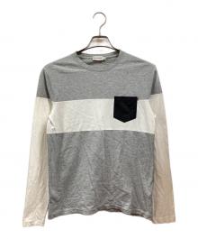 MONCLER（モンクレール）の古着「ロングスリーブカットソー」｜グレー×ホワイト