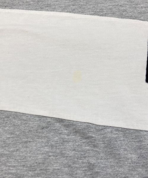 MONCLER（モンクレール）MONCLER (モンクレール) ロングスリーブカットソー グレー×ホワイト サイズ:Sの古着・服飾アイテム