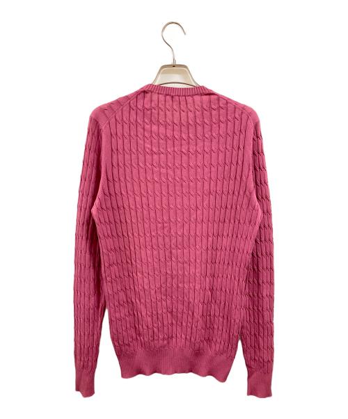 GRAN SASSO（グランサッソ）GRAN SASSO (グランサッソ) ケーブルクルーネック ニット パープル サイズ:50の古着・服飾アイテム