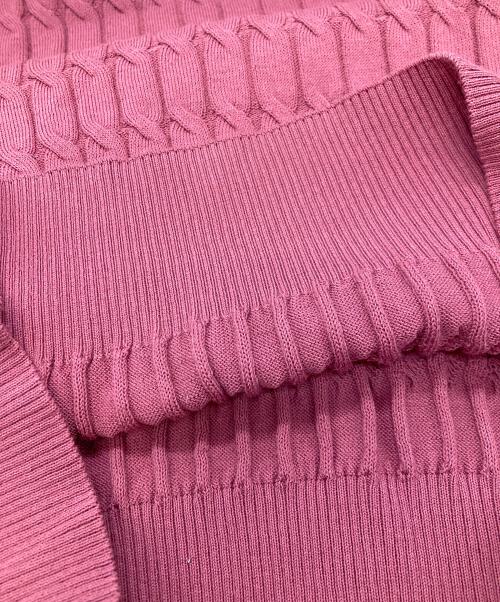 GRAN SASSO（グランサッソ）GRAN SASSO (グランサッソ) ケーブルクルーネック ニット パープル サイズ:50の古着・服飾アイテム