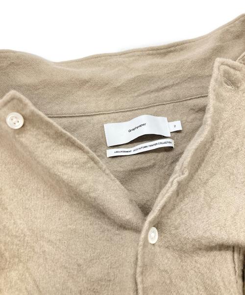Graphpaper（グラフペーパー）Graphpaper (グラフペーパー) Extra Fine Wool Viyella Sleeping Shirt ベージュ サイズ:2の古着・服飾アイテム
