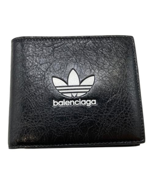 adidas（アディダス）adidas (アディダス) BALENCIAGA (バレンシアガ) BIFOLD WALLET ブラックの古着・服飾アイテム