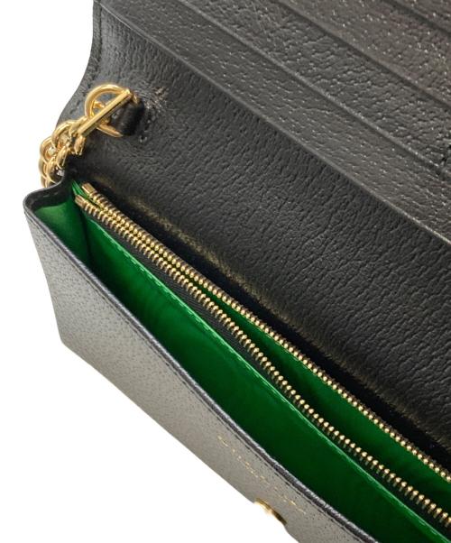 adidas（アディダス）adidas (アディダス) GUCCI (グッチ) GGクリスタル チェーンウォレットバッグ ブルー×ブラックの古着・服飾アイテム