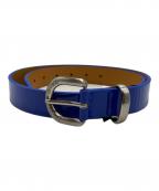 stussyステューシー）の古着「PATENT LEATHER BELT」｜ブルー