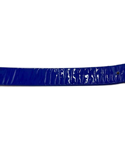 stussy（ステューシー）stussy (ステューシー) PATENT LEATHER BELT ブルーの古着・服飾アイテム