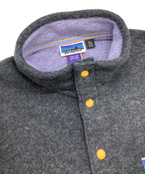 Patagonia（パタゴニア）Patagonia (パタゴニア) Natural Blend Snap-T グレー×パープル サイズ:Mの古着・服飾アイテム