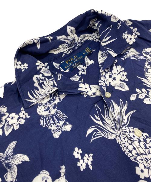 POLO RALPH LAUREN（ポロ・ラルフローレン）POLO RALPH LAUREN (ポロ・ラルフローレン) アロハシャツ ネイビー サイズ:Mの古着・服飾アイテム