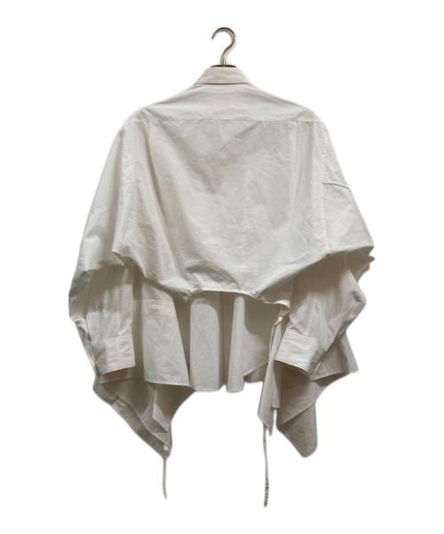 beautiful people（ビューティフルピープル）beautiful people (ビューティフルピープル) Double-end finx stripe ruffle shirt ホワイト サイズ:Ｍの古着・服飾アイテム