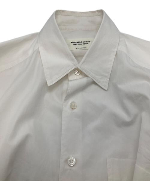 beautiful people（ビューティフルピープル）beautiful people (ビューティフルピープル) Double-end finx stripe ruffle shirt ホワイト サイズ:Ｍの古着・服飾アイテム