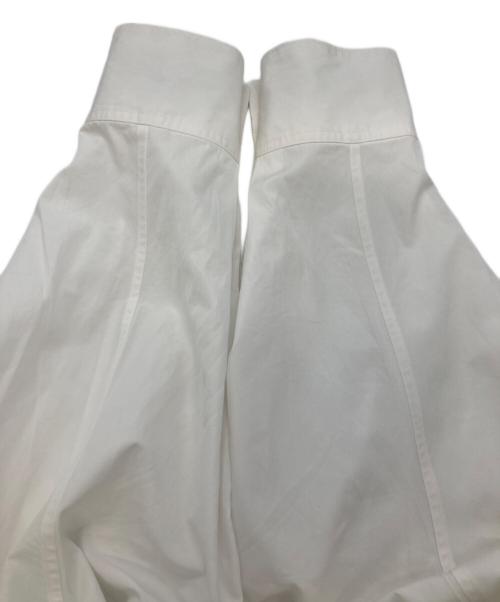 beautiful people（ビューティフルピープル）beautiful people (ビューティフルピープル) Double-end finx stripe ruffle shirt ホワイト サイズ:Ｍの古着・服飾アイテム