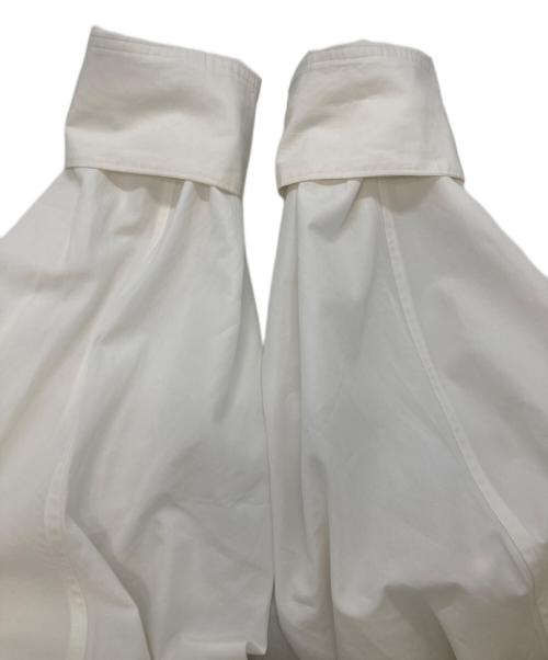 beautiful people（ビューティフルピープル）beautiful people (ビューティフルピープル) Double-end finx stripe ruffle shirt ホワイト サイズ:Ｍの古着・服飾アイテム