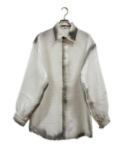 MIKAGE SHIN（ミカゲ シン）MIKAGE SHIN (ミカゲ シン) Shadow Textured Sheer Shirt ホワイト サイズ:1の古着・服飾アイテム