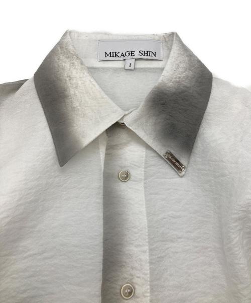 MIKAGE SHIN（ミカゲ シン）MIKAGE SHIN (ミカゲ シン) Shadow Textured Sheer Shirt ホワイト サイズ:1の古着・服飾アイテム