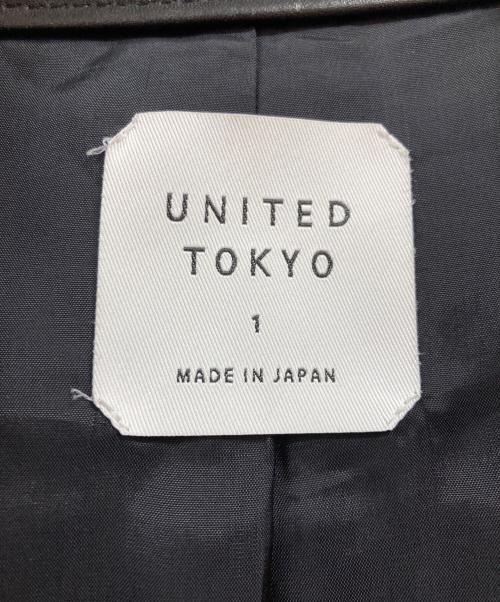 UNITED TOKYO（ユナイテッドトーキョー）UNITED TOKYO (ユナイテッドトーキョー) ラムレザーシングルライダースジャケット ブラック サイズ:1の古着・服飾アイテム
